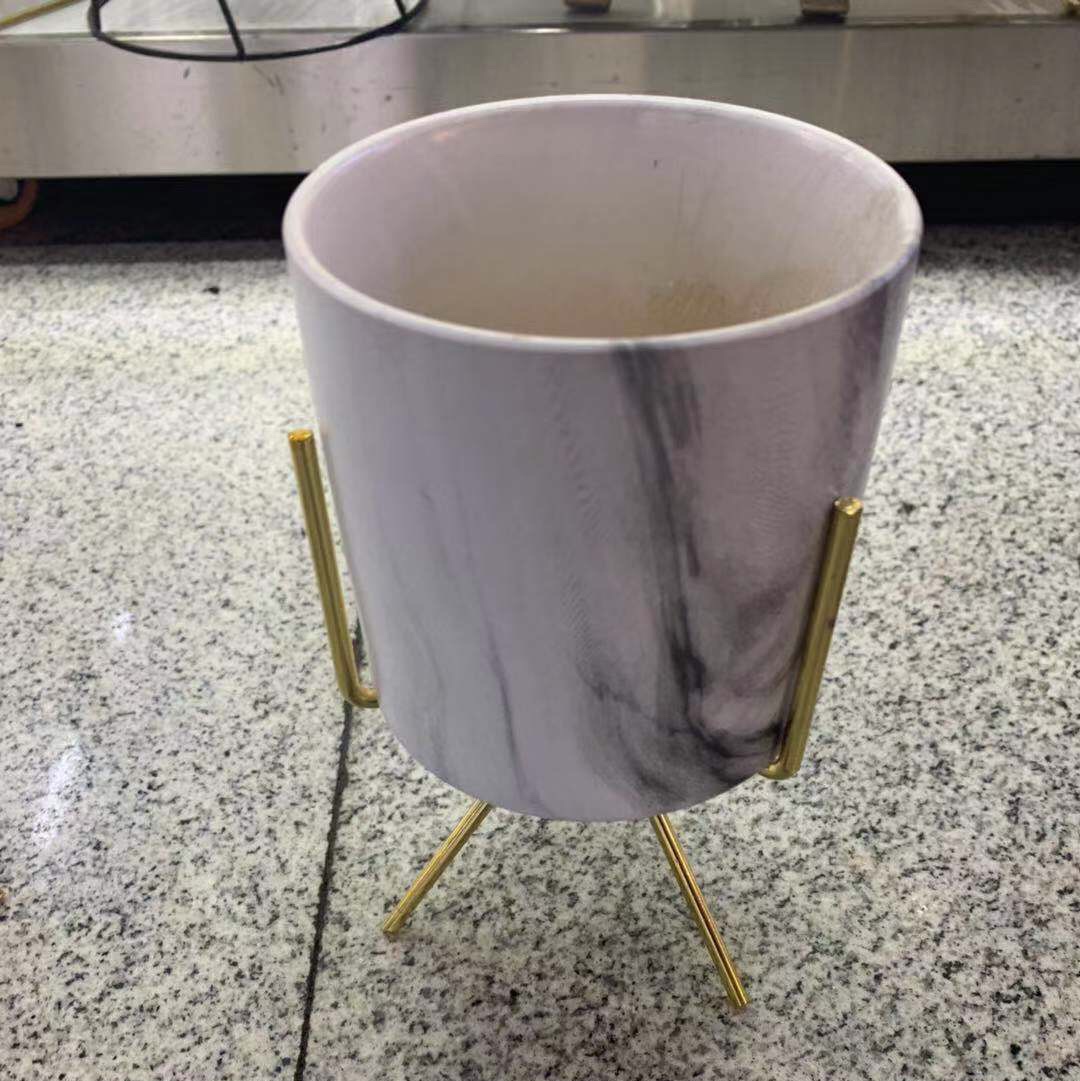 陶瓷铁艺花盆，家居摆件