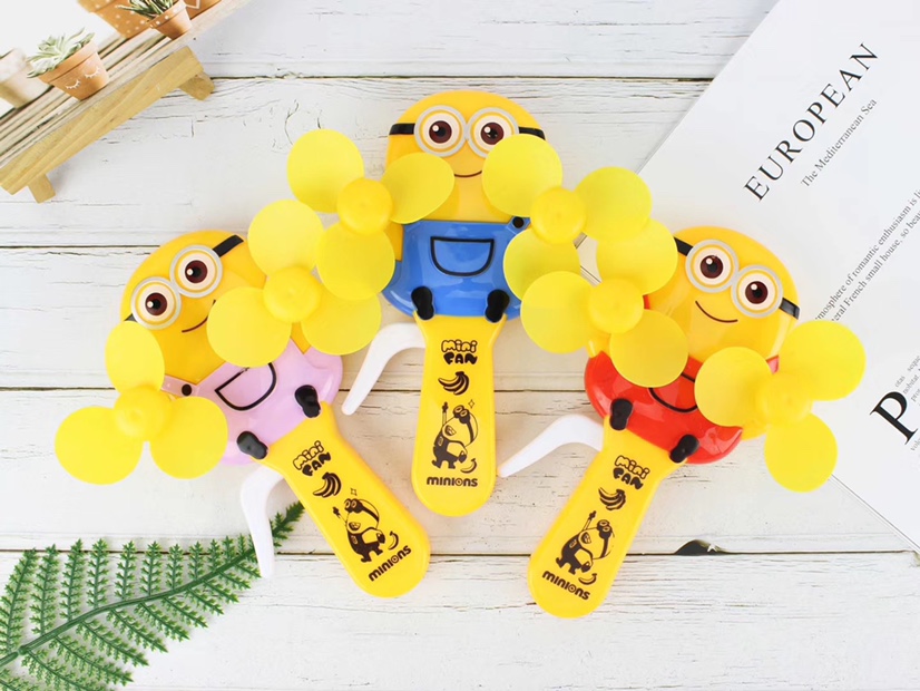 The small double-headed minions hand pressure fans and handheld mini fans are selling well at street stalls Specification image