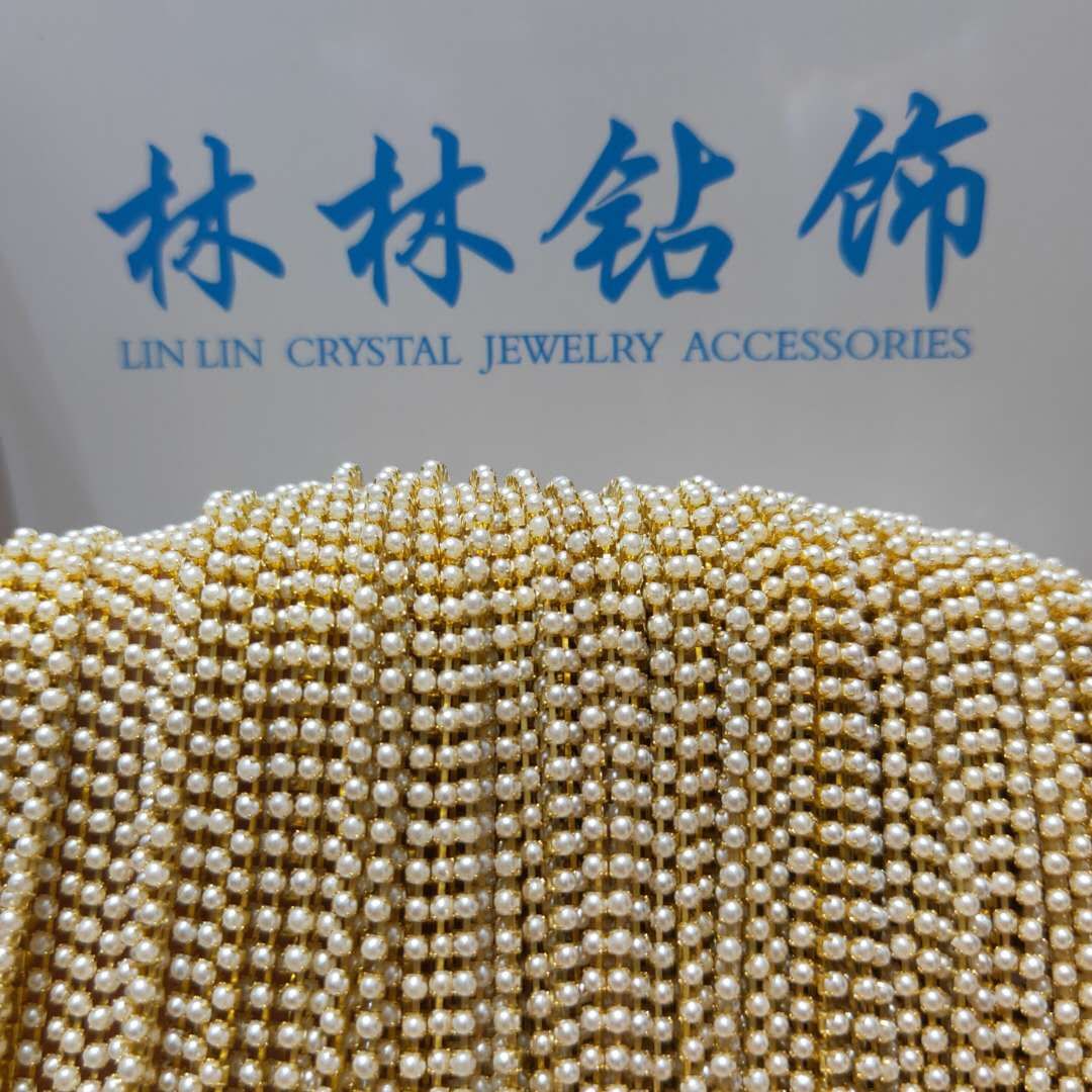 1.5mm pearl claw chain and rare diamond chain nail art and clothing DIY accessories