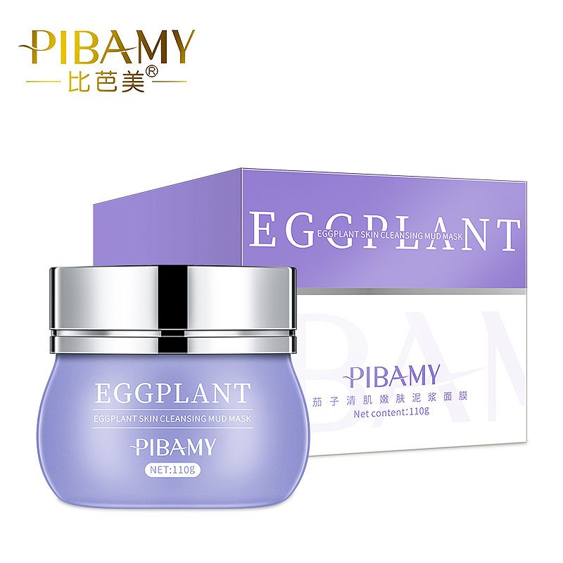 Bibarmei Eggplant Mud Mask cleanser, blackhead remover, exfoliator and daub cleaning mask