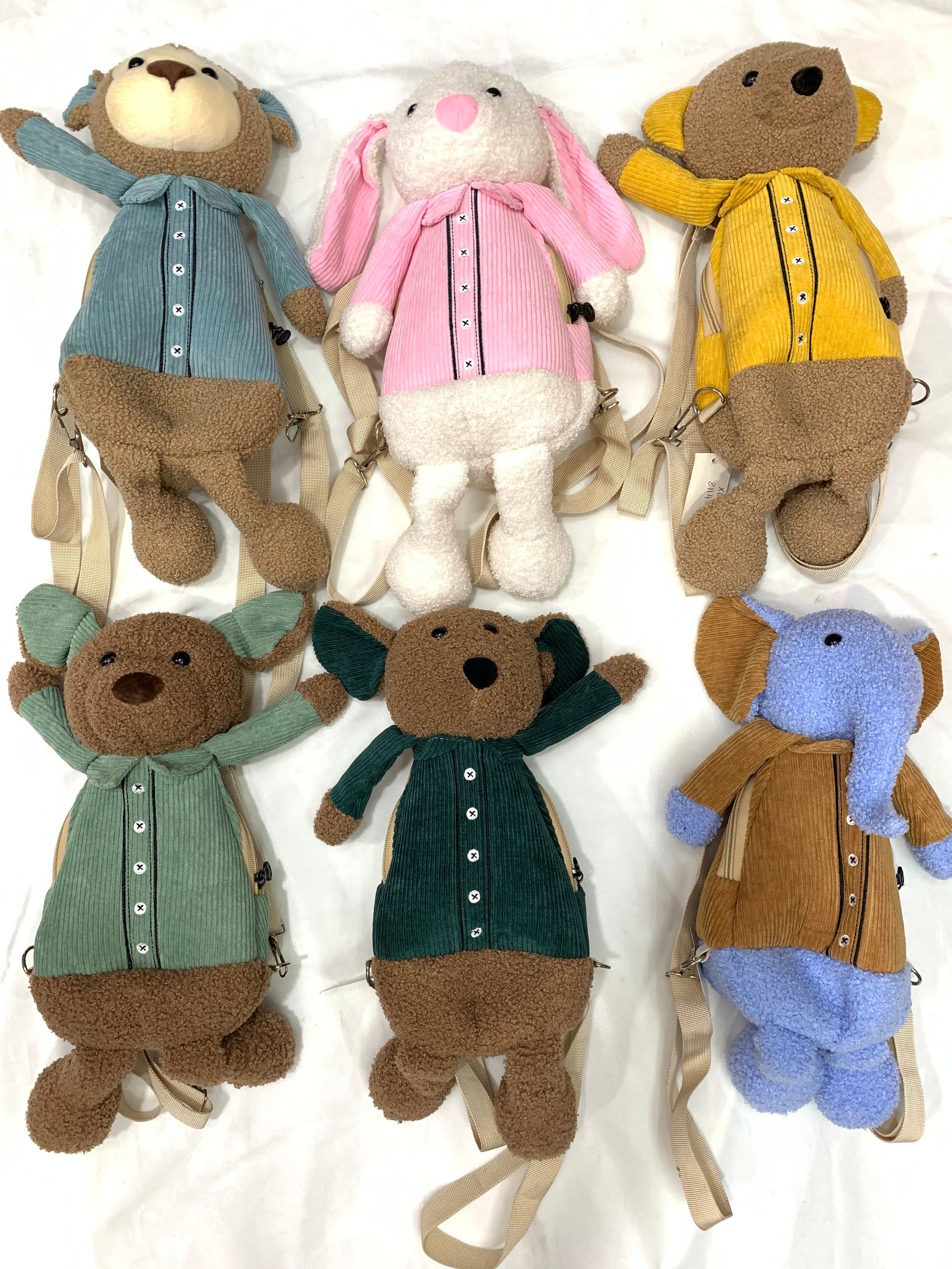 Children's schoolbags, baby snack backpacks, cute shoulder bags for kindergartens, plush toy bags for boys and girls