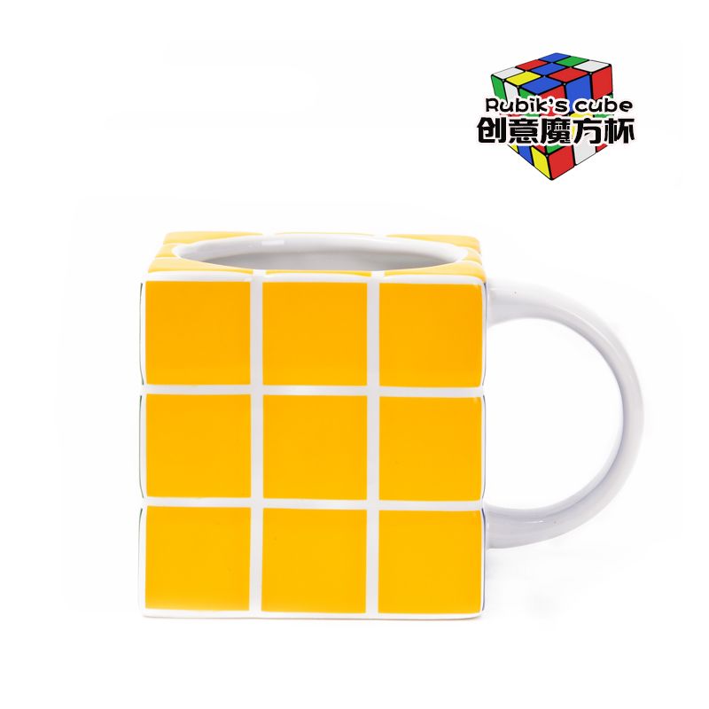 3D Tetris Mug Creative Rubik's Cube Shape Ceramic Cup Rubik's Cube Shape Bone China Square Cup Specification drawing