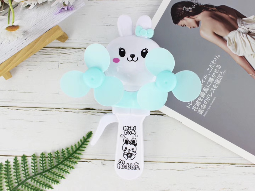 Hot-selling small-sized rabbit double-head hand pressure fans and handheld mini hand pressure fans are selling well at street stalls undefined