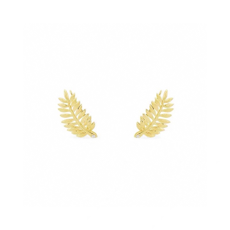 A New tropical palm leaf earrings for women with A round face and slim-looking earrings with A barcode price of 48 for the new model 2807 in 2020 thumbnail