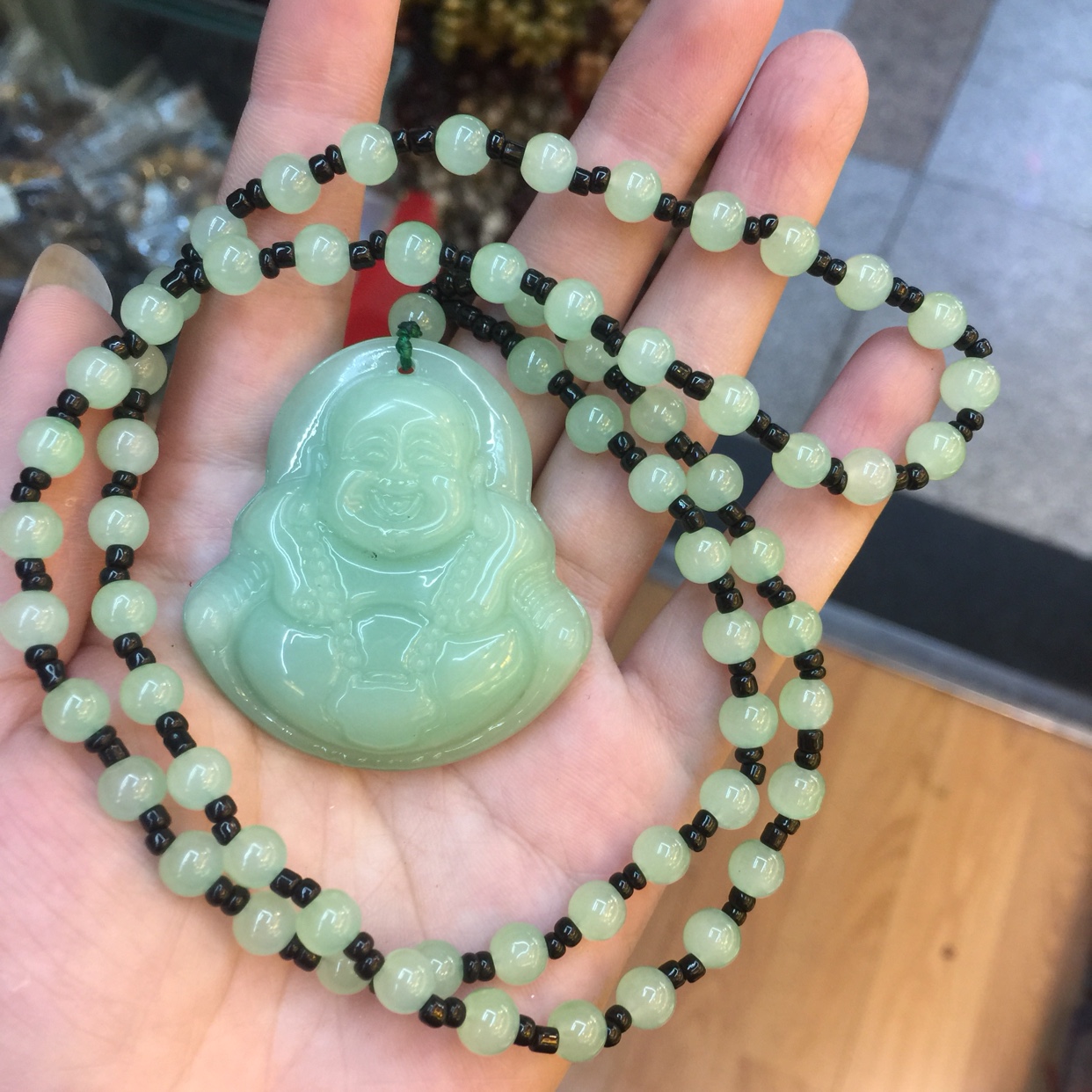 Shallow jade Maitreya thumbnail