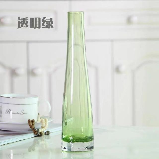 Direct sales and wholesale of small-mouthed one-branch flower, fresh and colorful glass vase, tabletop, table flower arrangement and decorative ornaments from the manufacturer Specification image