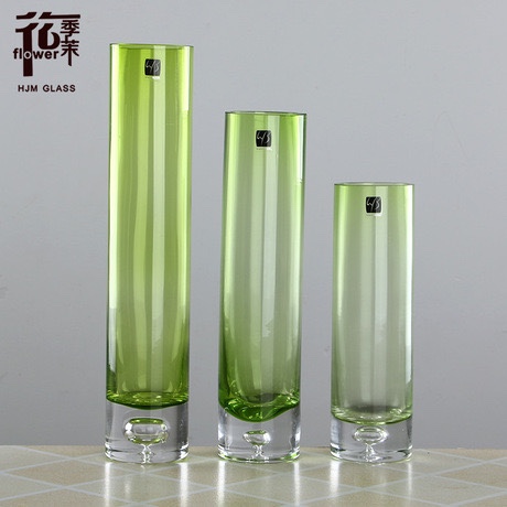 Modern and simple straight-bottomed bubble transparent glass vases, thickened flower arrangements, hydroponic flower vases, decorative table ornaments, factory direct sales and wholesale Specification image
