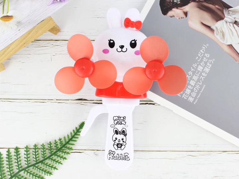 Hot-selling small-sized rabbit double-head hand pressure fans and handheld mini hand pressure fans are selling well at street stalls undefined