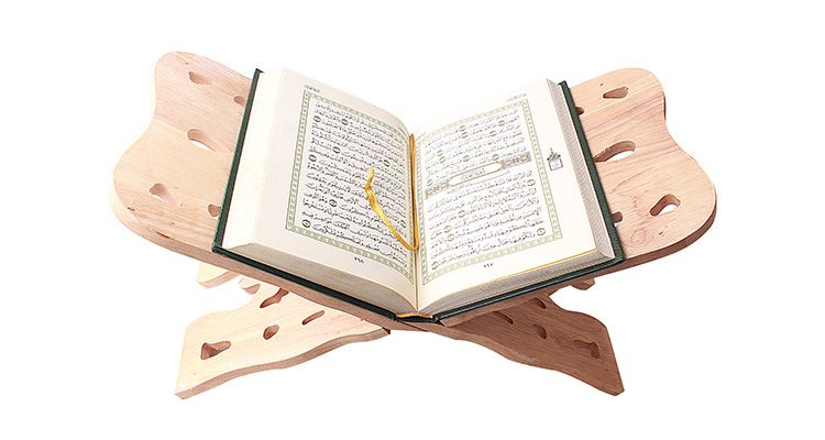 The factory sells Arabic wooden Koran bookshelves Muslim Islamic scriptures carved in pine WOOD MSJ1-3 thumbnail