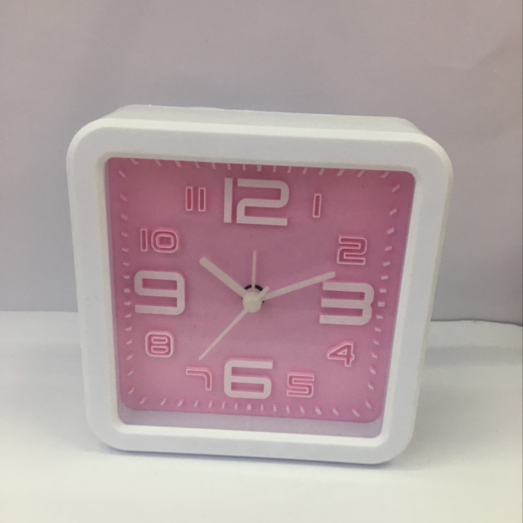 Factory direct sales of student bedroom table clocks, candy-colored square small alarm clocks details Picture