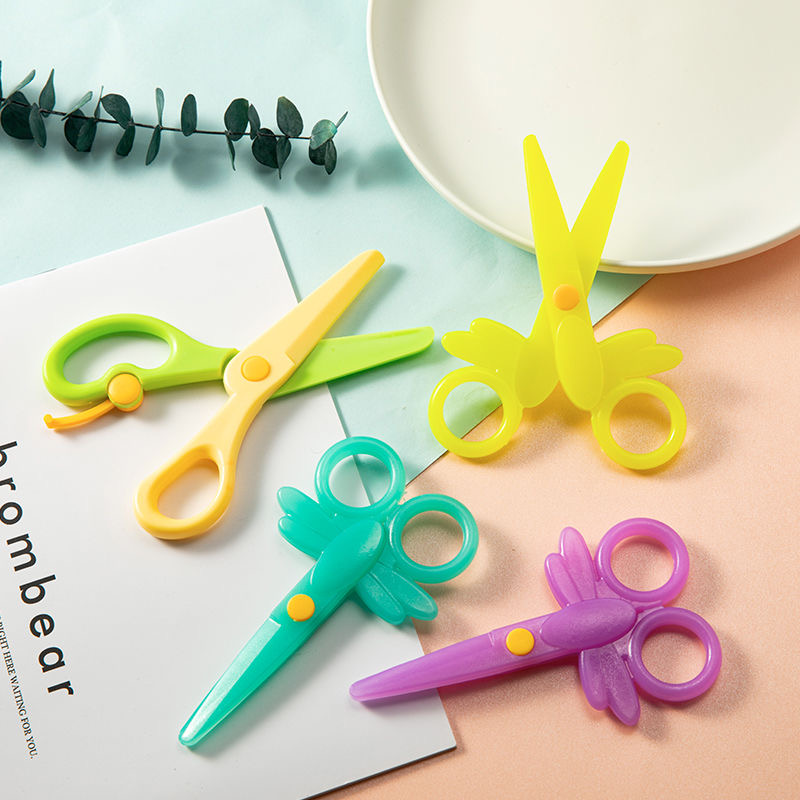塑料剪刀  儿童剪刀 紫荆花学生剪刀  不伤手A01T学生剪刀详情图6