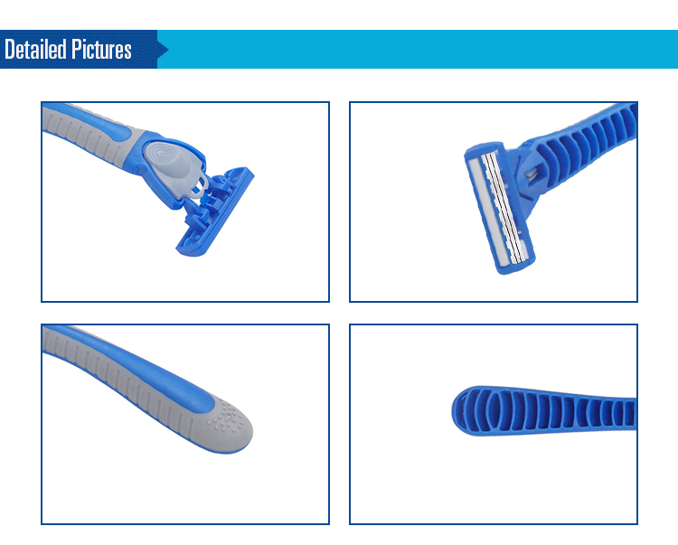 Three-blade disposable razor detail image 4