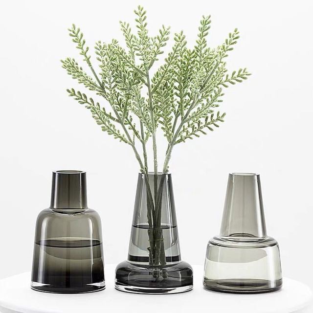 Modern, simple and fresh, small-mouthed transparent glass vases, single-stem flower counters, table flower arrangements, hydroponic flower vases, decorative ornaments, factory direct sales and wholesale
