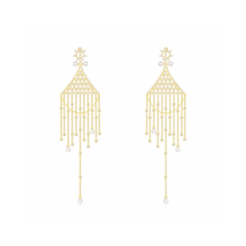 A New gold tassel pearl earrings new girl personality temperament long chain earrings 2666 bar code 192 thumbnail