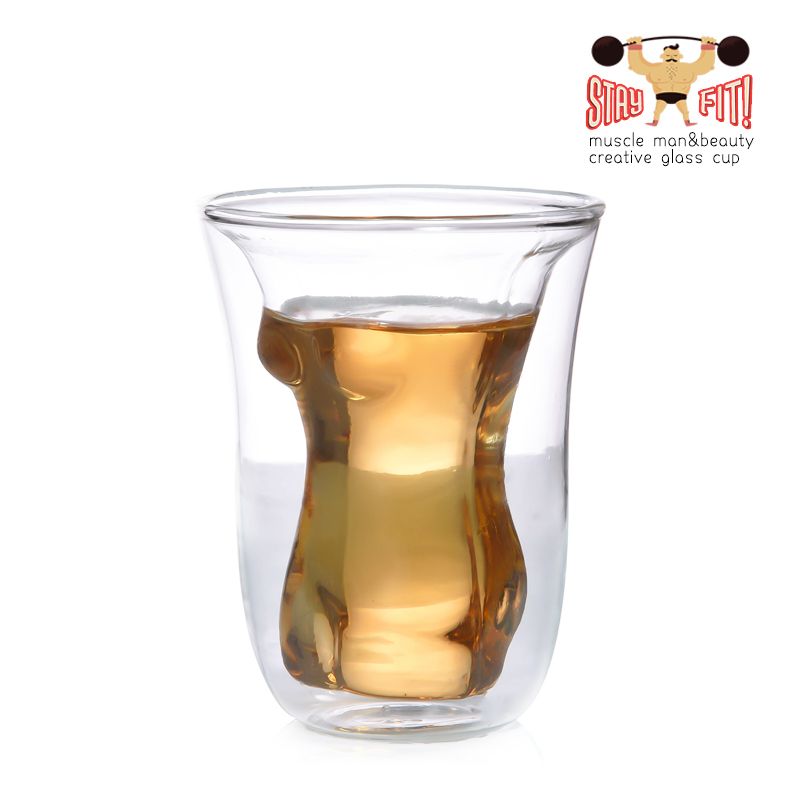 美女杯 美女双层隔热杯 裸女玻璃杯 裸女创意杯 美女杯 裸女杯产品图