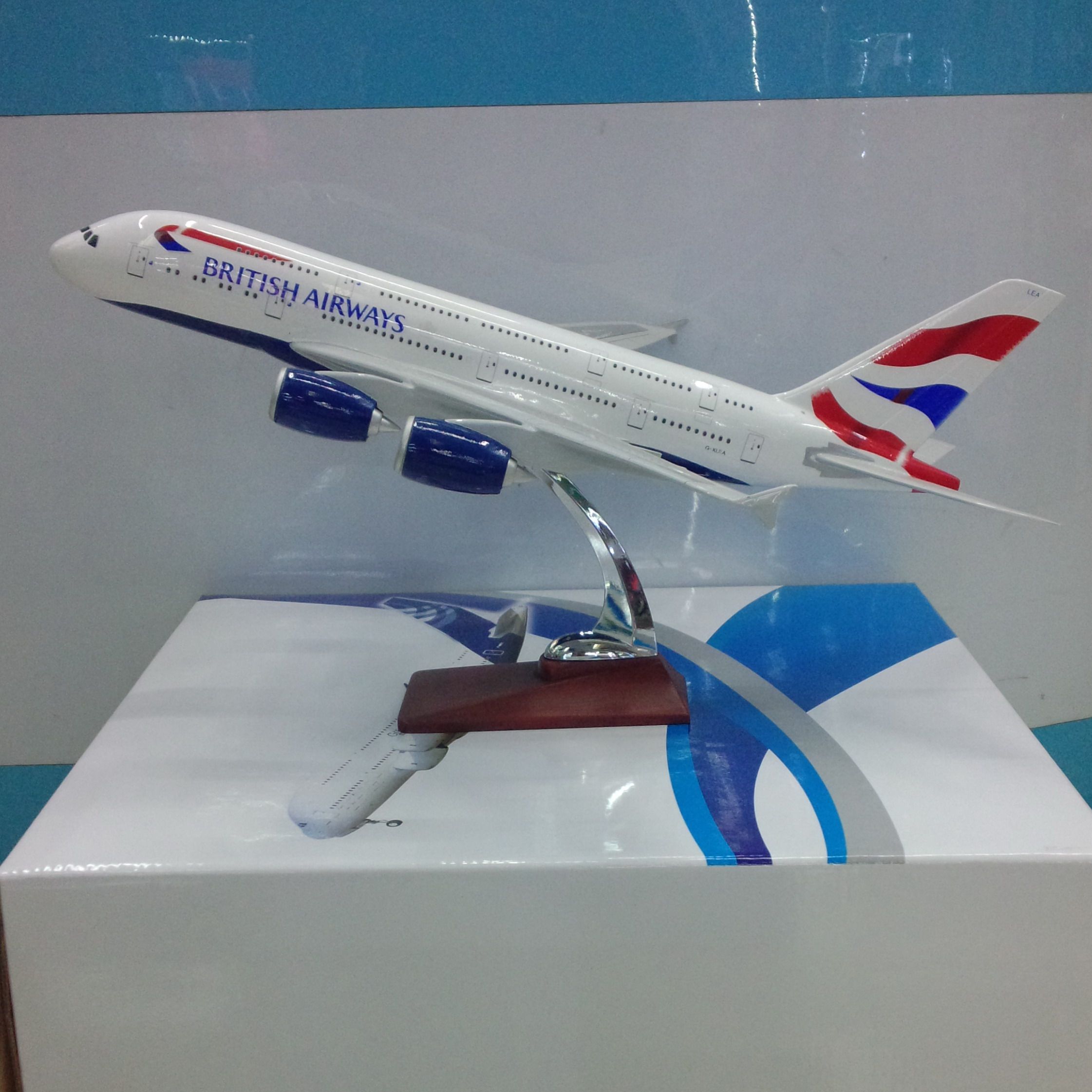 飞机模型（A380英国航空）合成树脂飞机模型  仿真飞机模型