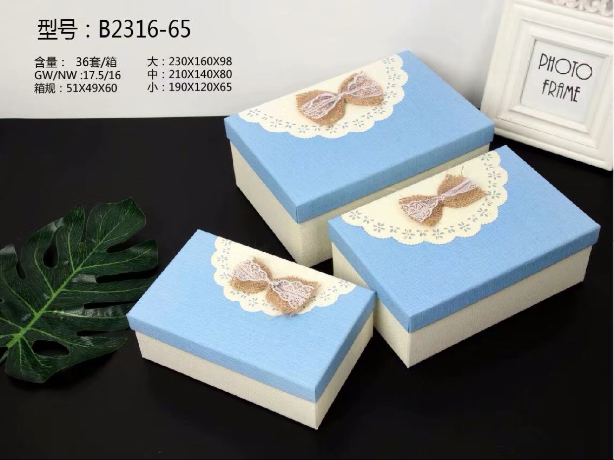 Blue bow tie accessorized with beautiful flower gift box Crystal glass holding box thumbnail