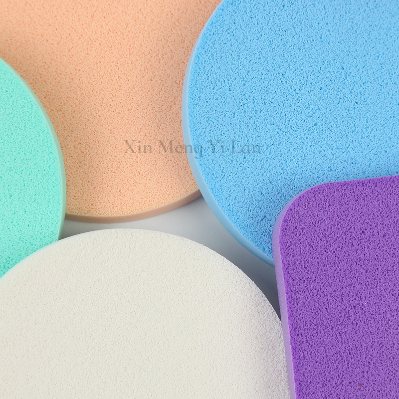 10 pieces of high-quality, round and square colored cotton pads for makeup Item Picture