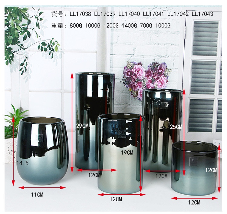 Nordic style light luxury deep cold grey tone glass vases for living room, bedroom and dining room flower arrangements, hydroponic flower vases decoration factory direct sales and wholesale Application Scenario