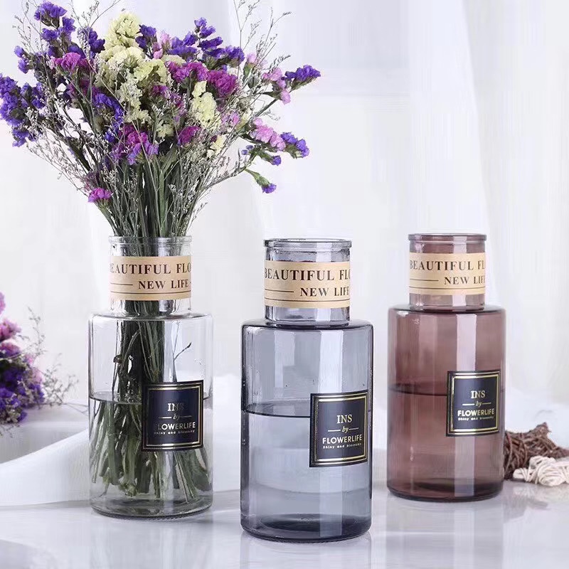 Modern, simple, fashionable and fresh glass vases, creative flower arrangement table ornaments, factory direct sales and wholesale