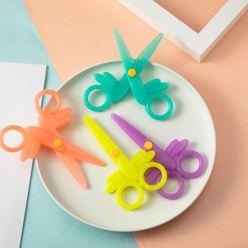 塑料剪刀  儿童剪刀 紫荆花学生剪刀  不伤手A01T学生剪刀详情图7