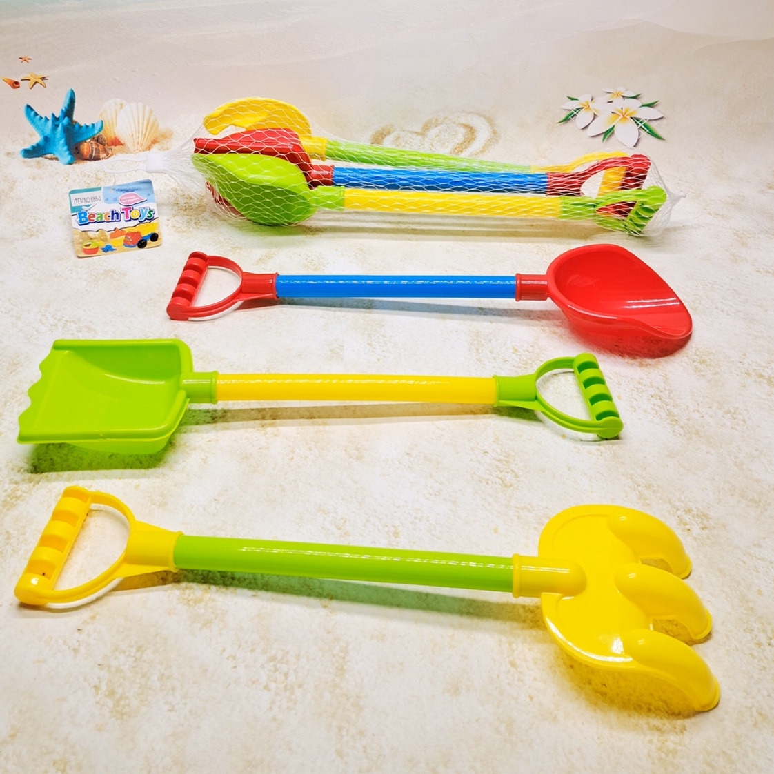 Toy bucket Beach plastic toy side splashing ATV and large shovel tools sand dredging hourglass bucket set 688-3 thumbnail