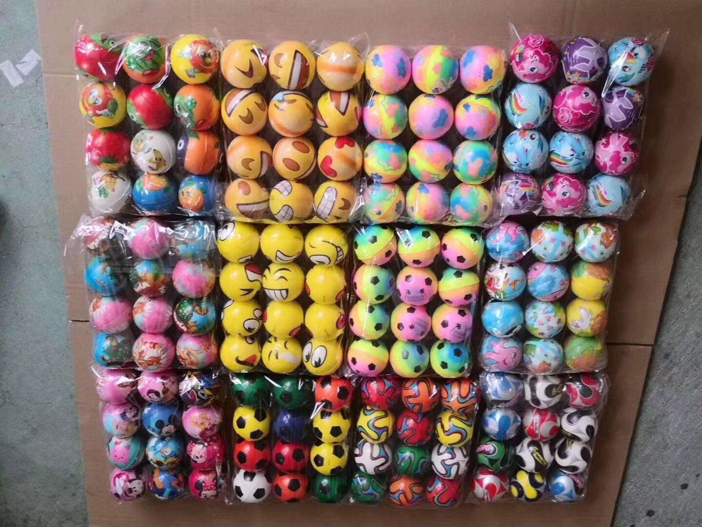 厂家定做76mmPU发泡笑脸球儿童减压发泄压力球PU弹力球实心海绵球卡通图案混 西瓜 足球详情图10