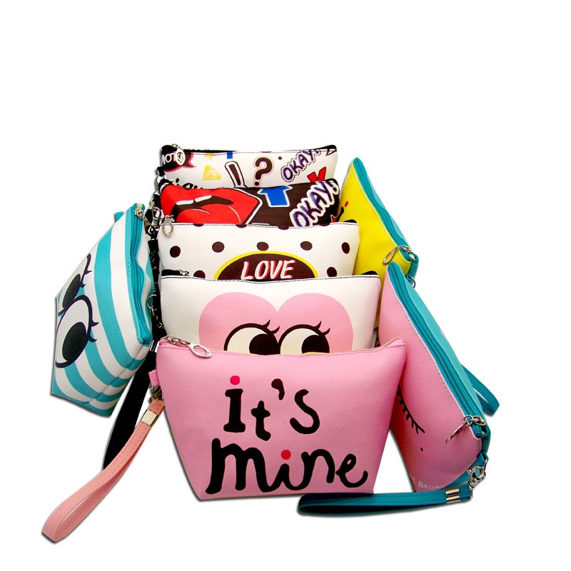 Facial makeup bag cross - grain handbag waterproof hand bag Ming-tai source manufacturers thumbnail