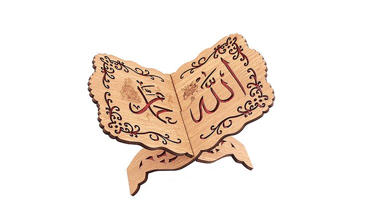 The factory sells Arabic wooden Koran bookshelves and Muslim Islamic scriptures carved in SJ1 - two panels thumbnail