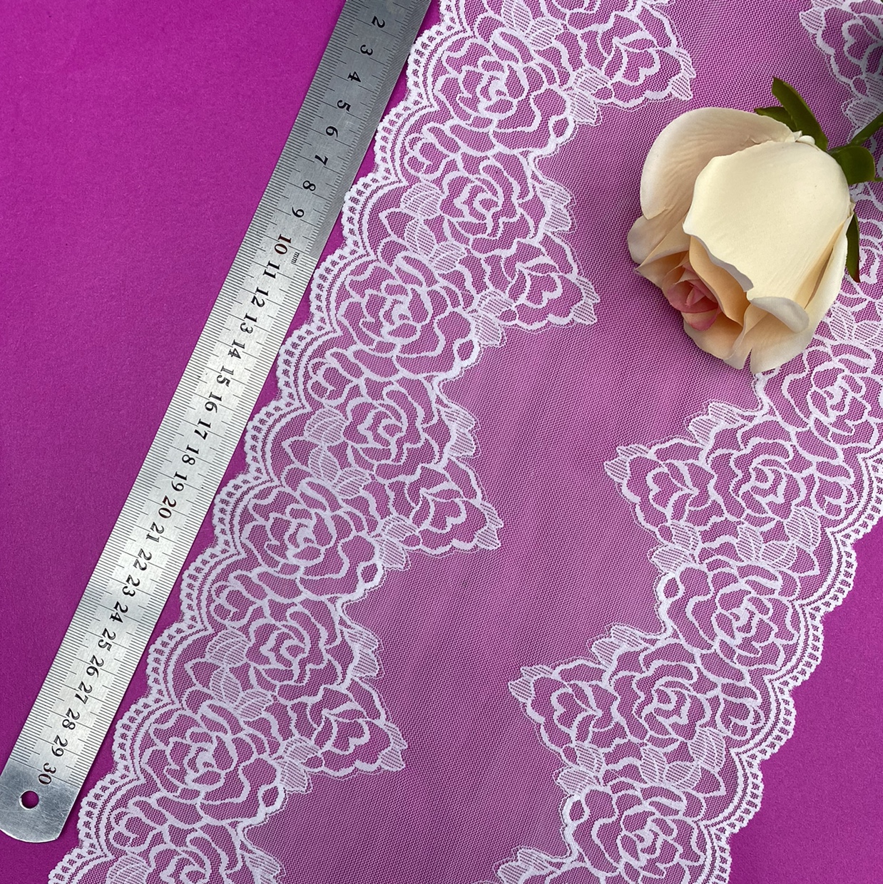 Z0027 (Width 22CM) Lace, elastic lace, non-elastic lace, eyelash lace, lace fabric, clothing accessories, new style lace Specification image