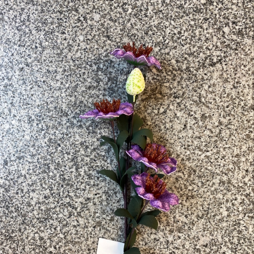 Flocked artificial flowers