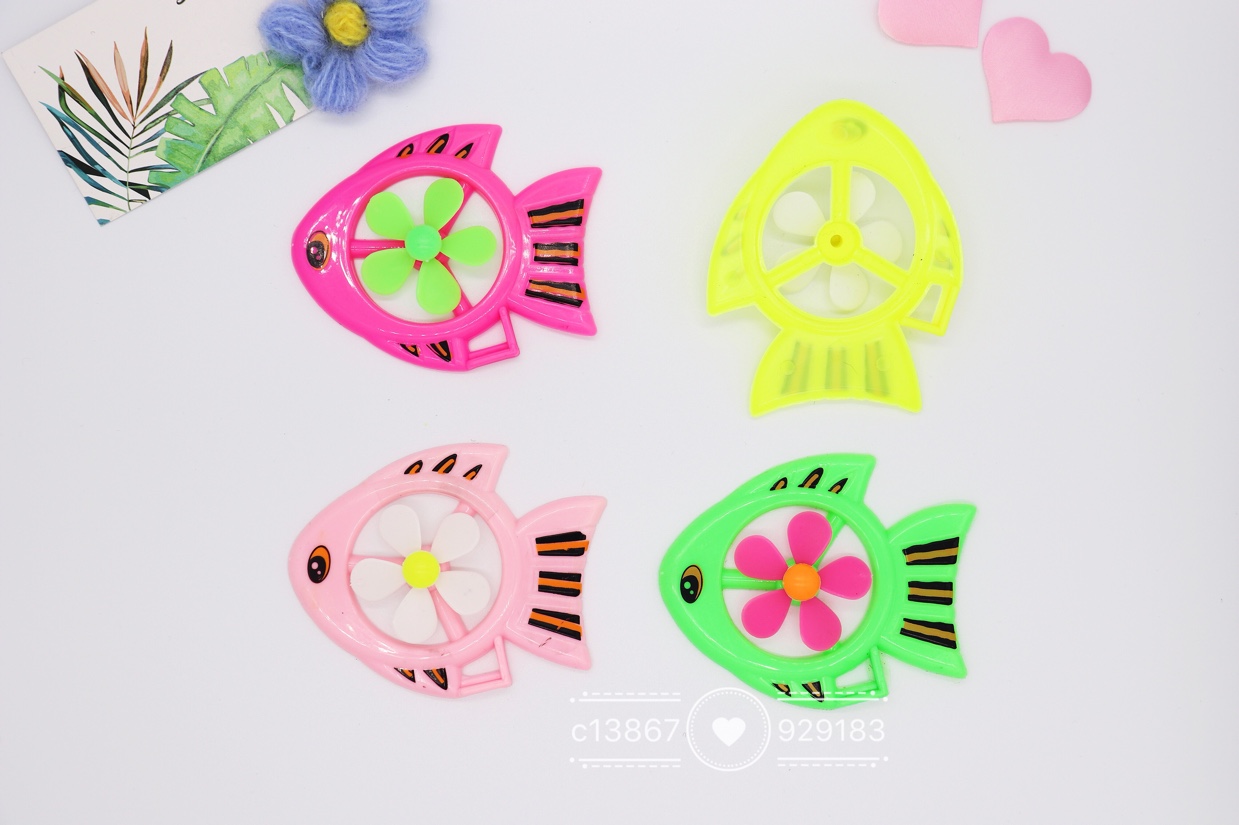 Little Fish Windmill children's plastic toy gift Gacha Party toy details Picture
