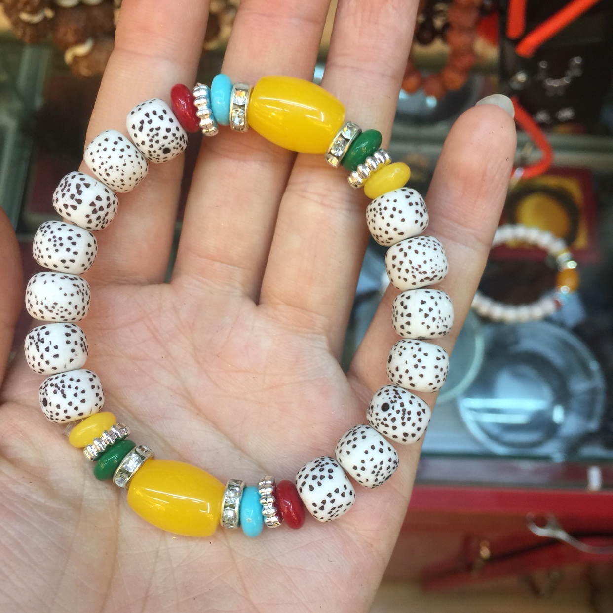 DIY仿星月菩提手珠、手链饰品、地摊手链、手链女不规则百搭