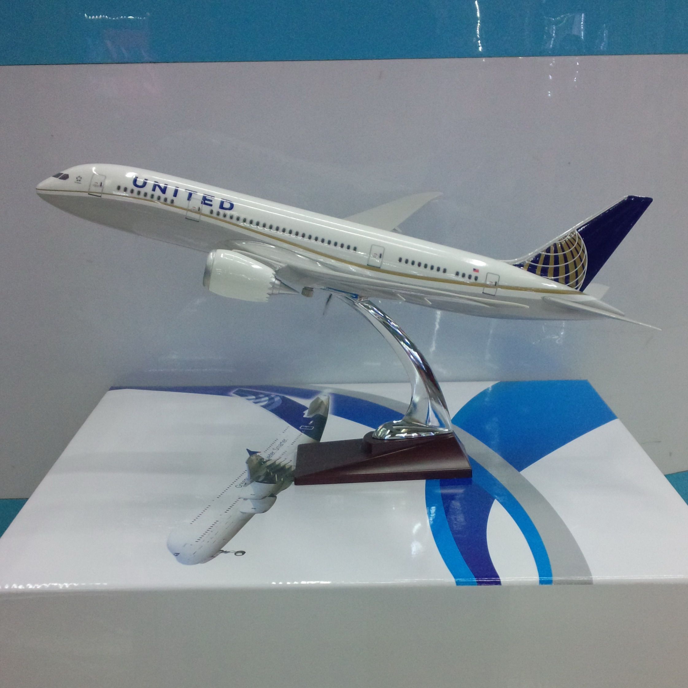 飞机模型（B787美国联合航空）仿真飞机模型 合成树脂飞机模型