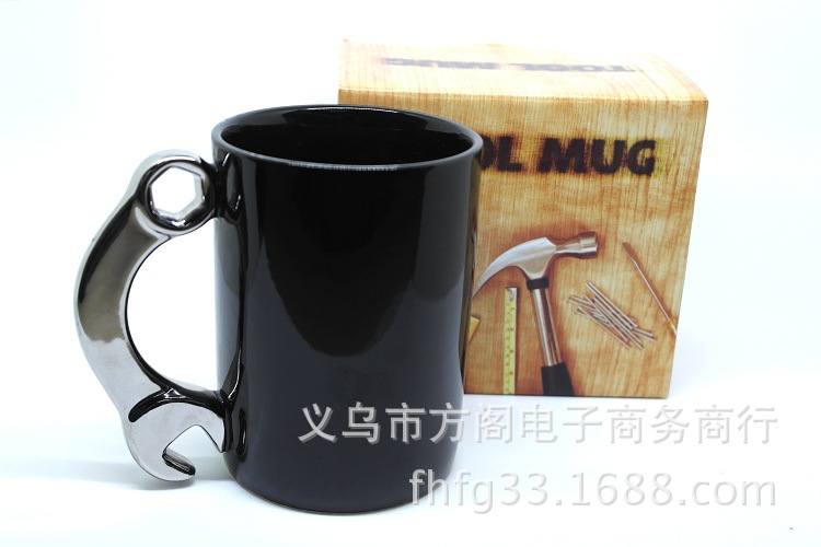 Tools Ceramic Cup Creative Wrench Shape Mug Wrench Cup Tool Series Wrench Cup Tool Cup undefined