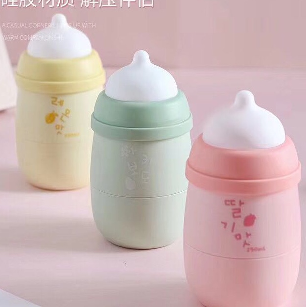 可爱马卡龙色奶瓶usb充电小风扇少女心手持便携夜灯学生迷你风扇
