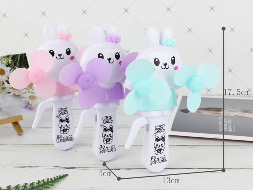 Hot-selling small-sized rabbit double-head hand pressure fans and handheld mini hand pressure fans are selling well at street stalls Application Scenario