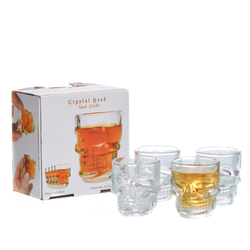 骷髅杯套装（四只装） Crystal Head Shot Glass威士忌骷髅杯套装详情图3
