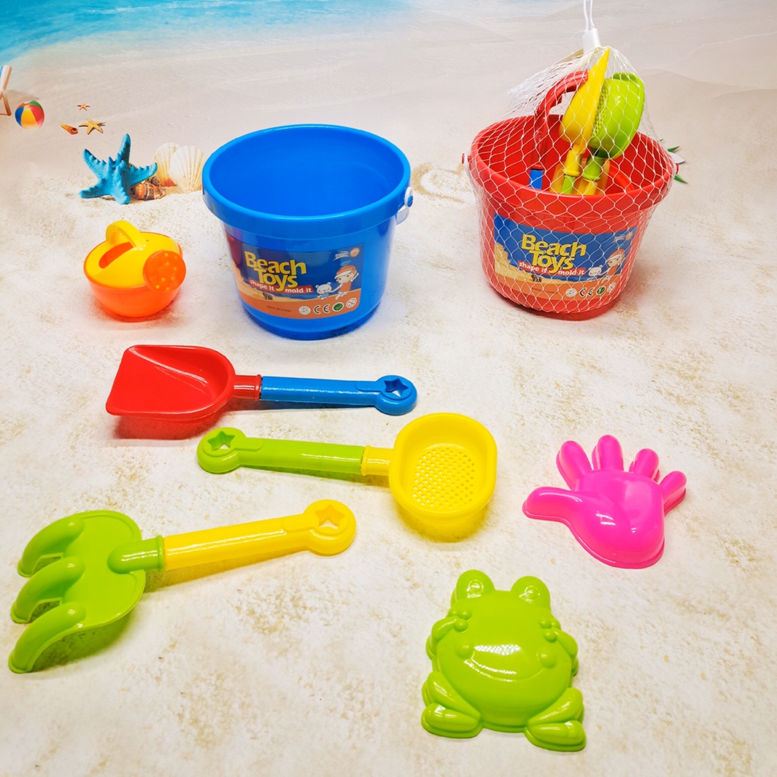 Children's beach toy car set Sand shovel bucket Baby play sand hourglass cassia tool Girl Boy 688-57 thumbnail