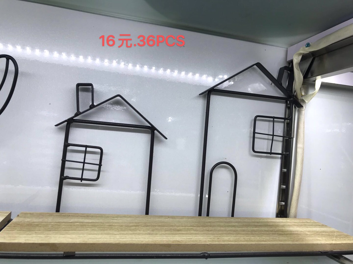 铁艺壁挂置物架家具装饰，小房子造型摆件金属工艺品摆件
