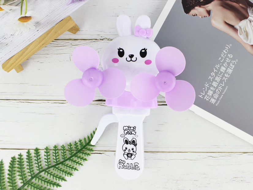 Hot-selling small-sized rabbit double-head hand pressure fans and handheld mini hand pressure fans are selling well at street stalls undefined