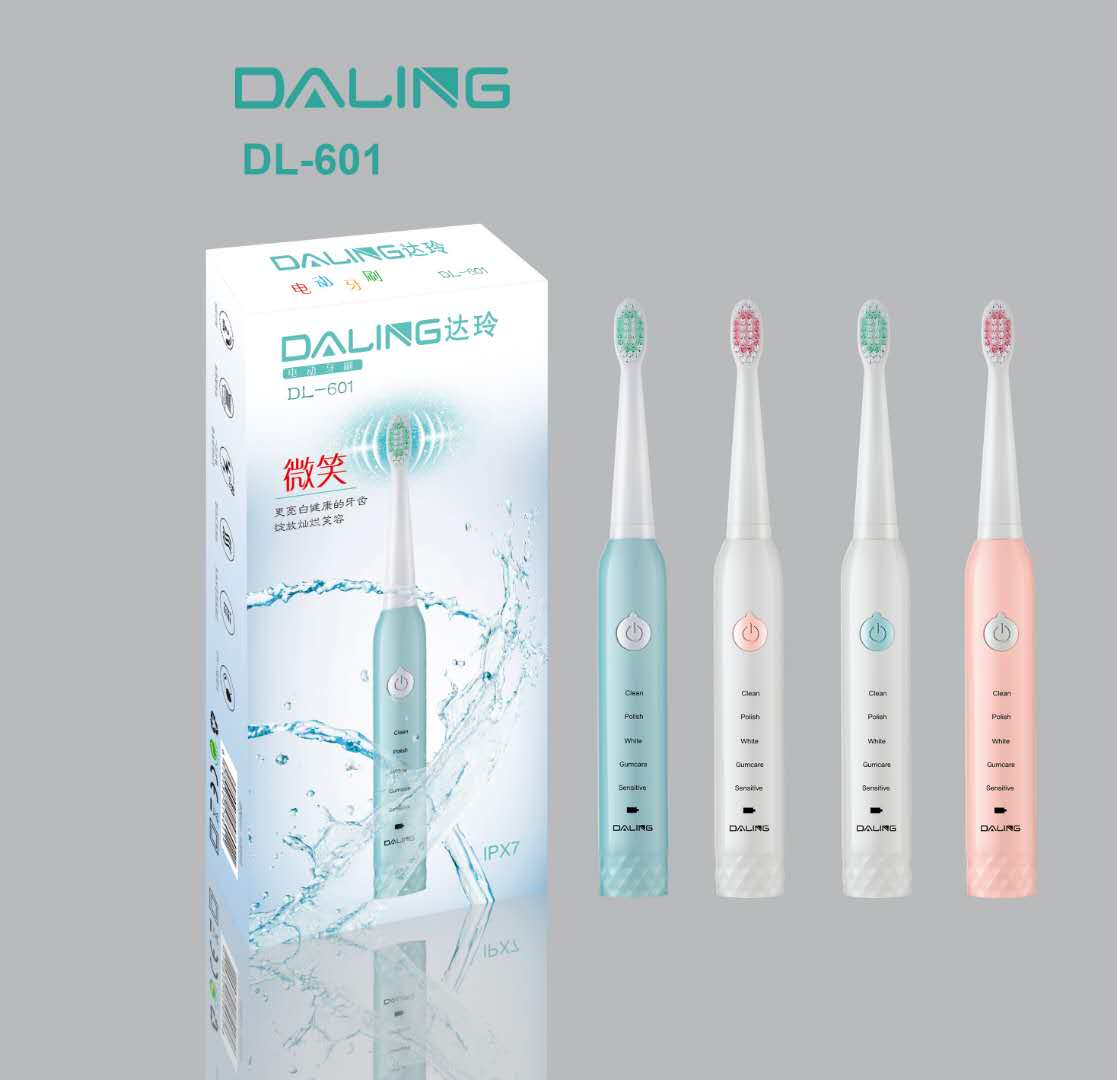 Daring DL-6011 multi-function electric toothbrush lithium-ion battery charge portable level 7 waterproof electric toothbrush cross border details Picture