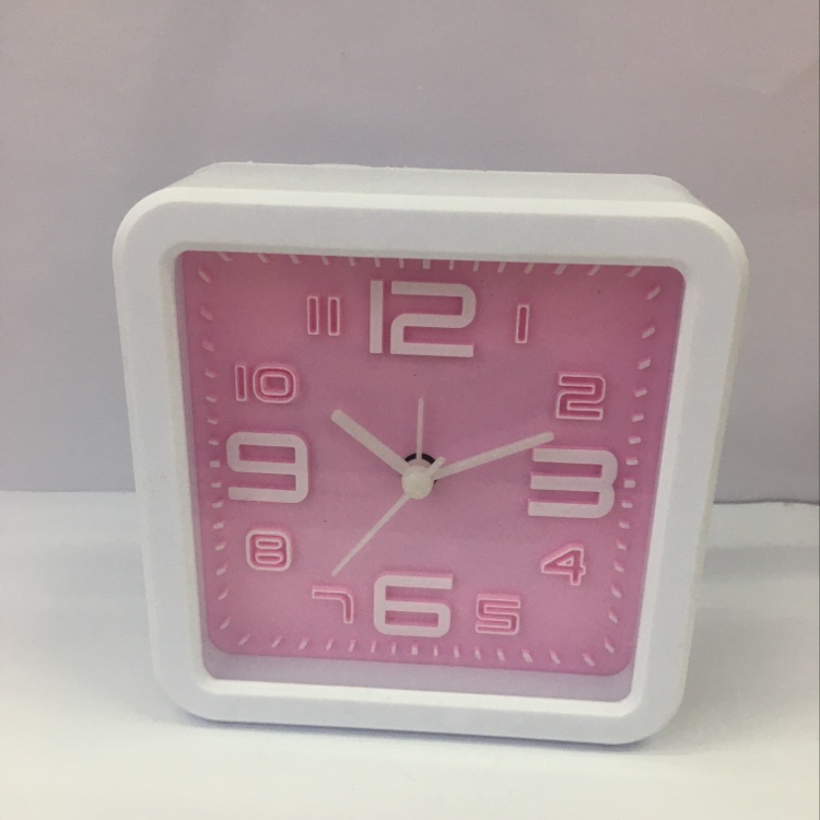 Factory direct sales of student bedroom table clocks, candy-colored square small alarm clocks