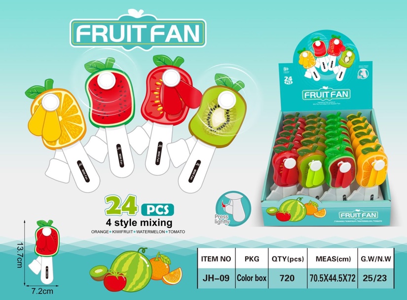 Mini hand-pressed fruit fans are selling well at street stalls Specification image