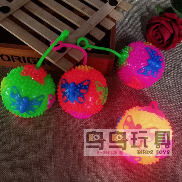 The flash ball is called the ball field economy butterfly ball 7.5 cm with rope thumbnail