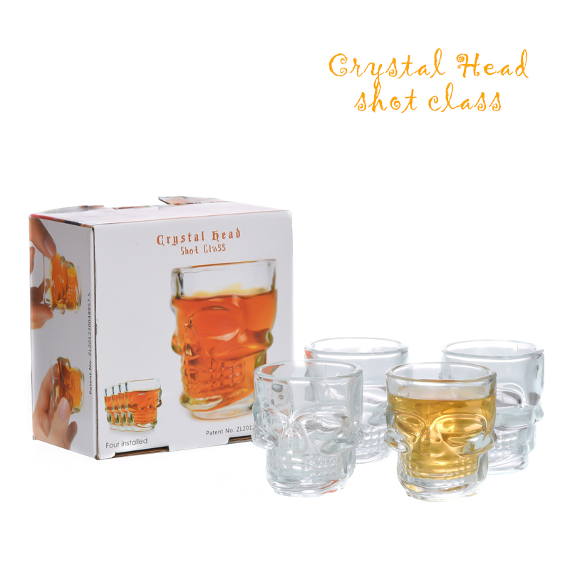 骷髅杯套装（四只装） Crystal Head Shot Glass威士忌骷髅杯套装详情图5