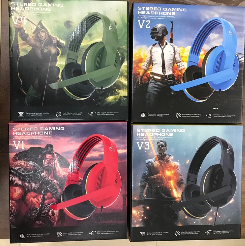 V1 V2 V3 V4 P4 over-ear headphones, earbuds, gaming headphones, PUBG headphones