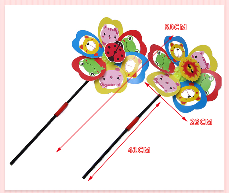 儿童卡通风车玩具 彩色动物图案塑料风车地摊景区热销厂家批发详情图4