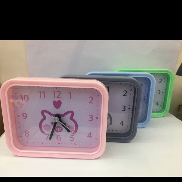 Manufacturers direct cute cartoon square color small alarm clock children bedroom table clock thumbnail