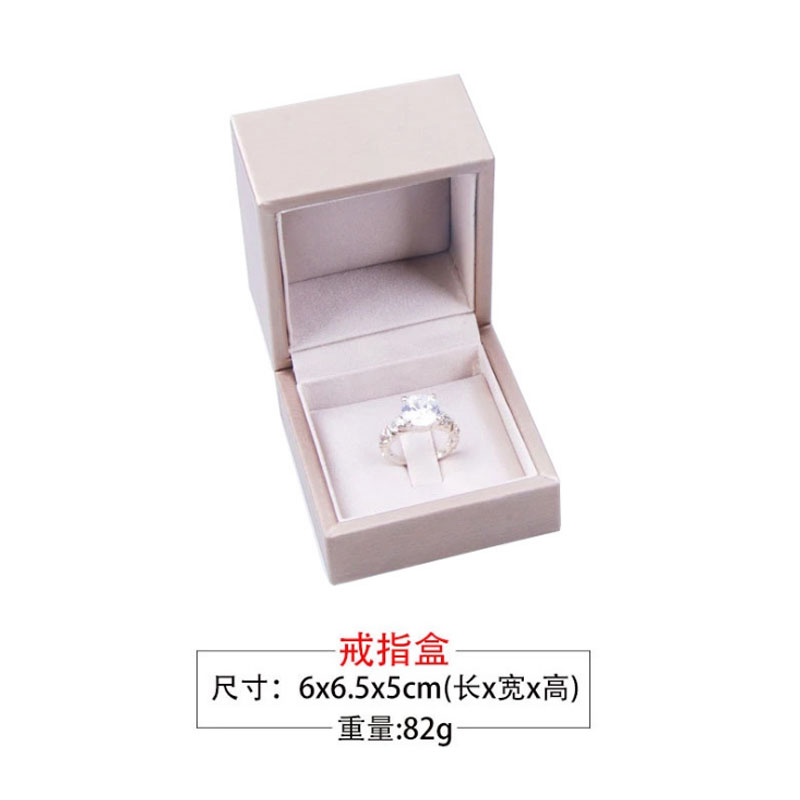 时尚高档首饰饰品包装盒 咖啡色戒指盒 精美充皮面首饰盒